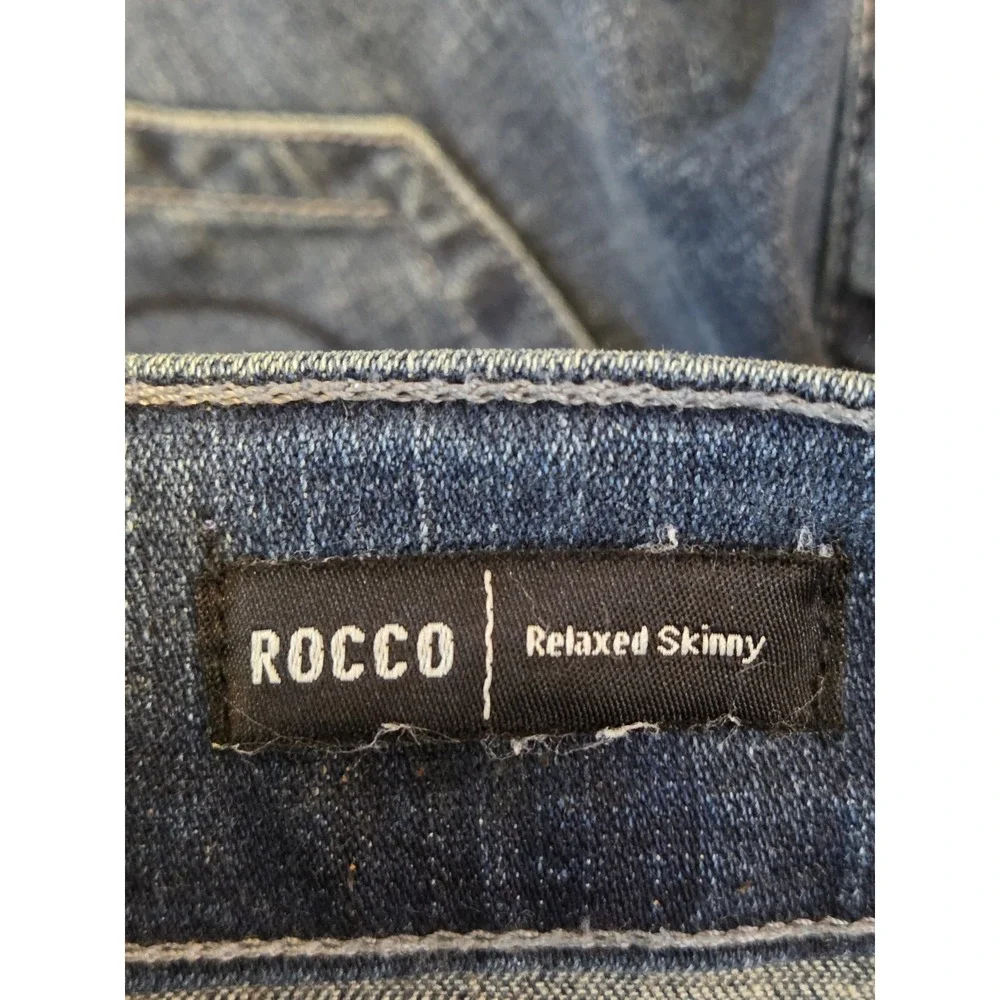 True Religion Jeans Men's 36x34 Rocco Relaxed Skinny Stretch‎ No Flap Whiskers